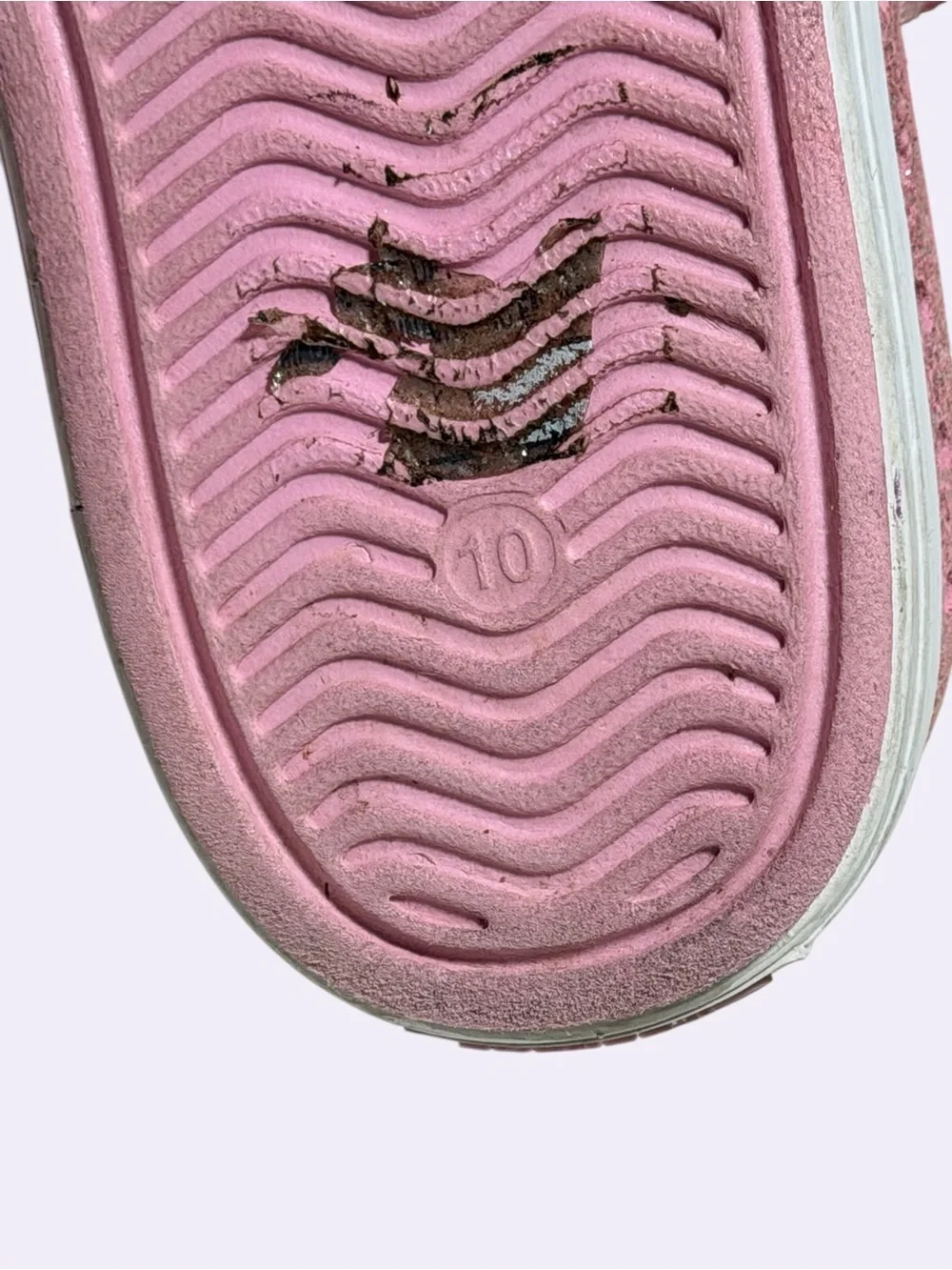 Girls' Glitter Pink Mary Jane Casual Shoes Velcro Lightweight size 10